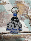 ITH Digital Embroidery Pattern for Happy Hour Anytime Snap Tab / Key Chain, 4X4 Hoop