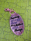 ITH Digital Embroidery Pattern for Teaching it's a Million Key Chain / Bookmark, 4X4 Hoop