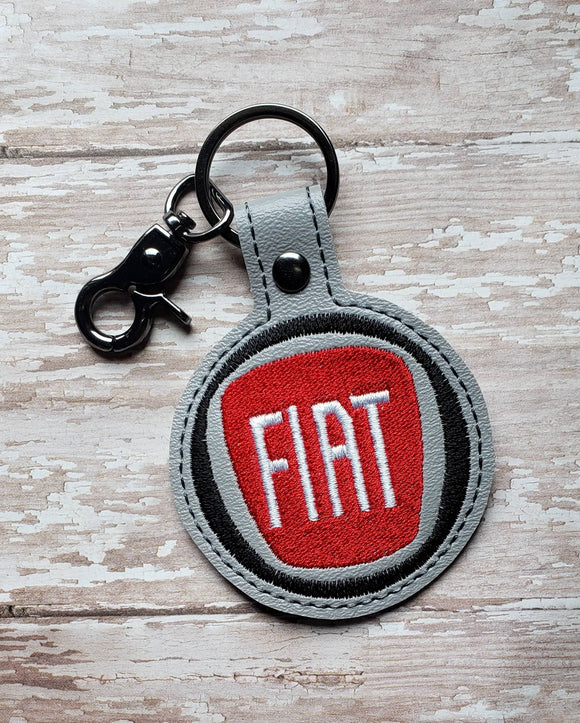 ITH Digital Embroidery Design for Fiat Snap Tab / Key Chain, 4X4 Hoop