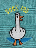 ITH Digital Embroidery Pattern for Duck You 5X7 Stand Alone design, 5X7 Hoop