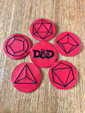 ITH Digital Embroidery Pattern for D&D Coaster Set of 6, 4X4 Hoop