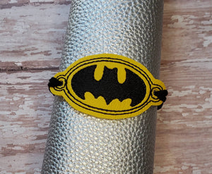 ITH Digital Embroidery Pattern for Bracelet Charm Batman, 2X2 Hoop