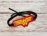 ITH Digital Embroidery Pattern for Bracelet Charm Wonder Woman, 2X2 Hoop