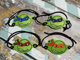 ITH Digital Embroidery Pattern for Bracelet Charm Ninja Turtles, 2X2 Hoop