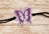ITH Digital Embroidery Pattern for Bracelet Charm Butterfly Silhouette, 2X2 Hoop