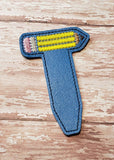 ITH Digital Embroidery Pattern for Pencil Bookmark, 4X4 Hoop