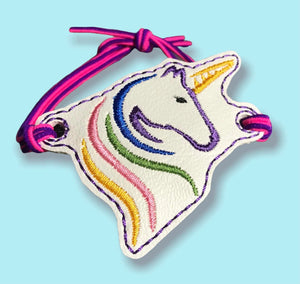 ITH Digital Embroidery Pattern for Bracelet Charm Unicorn, 2X2 Hoop