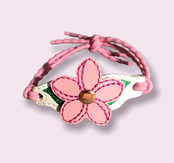 ITH Digital Embroidery Pattern for Bracelet Charm 3D Plumeria, 2X2 Hoop
