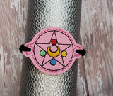 ITH Digital Embroidery Pattern for Bracelet Charm Sailor M Star. 2X2 Hoop