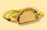 ITH Digital Embroidery Pattern for Bracelet Charm Taco, 2X2 Hoop