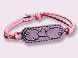 ITH Digital Embroidery Pattern for Bracelet / Shoe Charm Infinity Heart Swirl, 2X2 Hoop