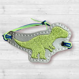 ITH Digital Embroidery Pattern for Bracelet Charm Dinosaur Bundle of 5, 2X2 hoop