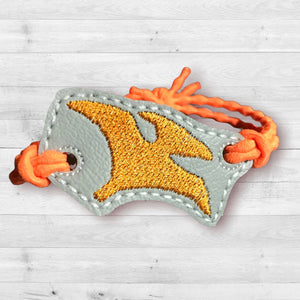 ITH Digital Embroidery Pattern for Bracelet Charm Pteranodon, 2X2 Hoop