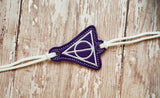 ITH Digital Embroidery Pattern for Bracelet / Shoe Charm Deathly Hallow, 2X2 Hoop