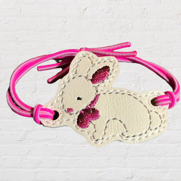 ITH Digital Embroidery Pattern for Bracelet Charm Bunny, 2X2 Hoop