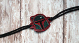 ITH Digital Embroidery Pattern for Bracelet Charm Boba Fett, 2X2 Hoop