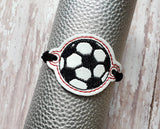 ITH Digital Embroidery Pattern for Bracelet / Show Charm Soccer, 2X2 Hoop