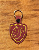 ITH Digital Embroidery Pattern for HP Set of 4 Snap Tabs/ Key Chains, 4X4 Hoop