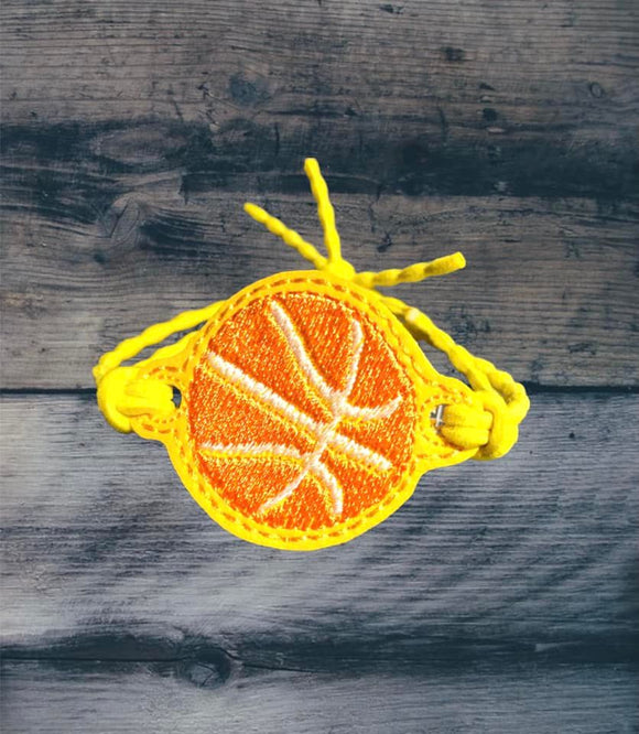 ITH Digital Embroidery Pattern for Bracelet / Show Charm Basketball, 2X2 Hoop