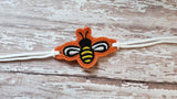 ITH Digital Embroidery Pattern for Bracelet Charm Bee, 2X2 Hoop