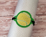 ITH Digital Embroidery Pattern for Bracelet Charm Tennis Ball, 2X2 Hoop