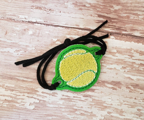 ITH Digital Embroidery Pattern for Bracelet Charm Tennis Ball, 2X2 Hoop