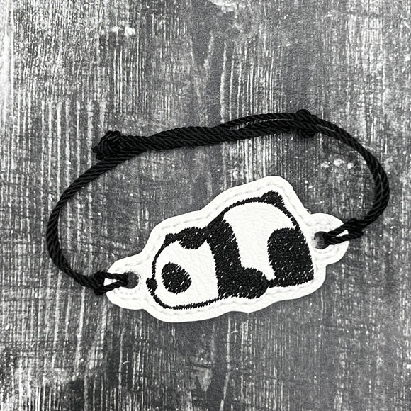 ITH Digital Embroidery Pattern for Bracelet Charm Sleeping Panda, 2X2 Hoop