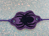 ITH Digital Embroidery Pattern for Bracelet Charm Spider, 2X2 Hoop