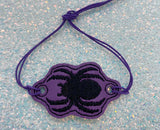 ITH Digital Embroidery Pattern for Bracelet Charm Spider, 2X2 Hoop