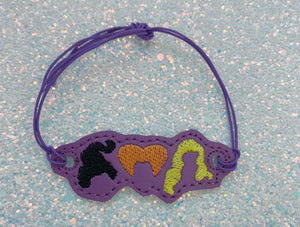 ITH Digital Embroidery Pattern for Bracelet Charm Sanderson Sis, 2X2 Hoop