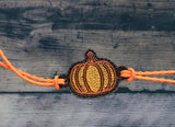 ITH Digital Embroidery Patter for Bracelet Charm Pumpkin, 2X2 Hoop