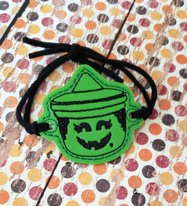 ITH Digital Embroidery Pattern for Bracelet Charm McD Witch Bucket, 2X2 Hoop