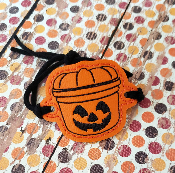ITH Digital Embroidery Pattern For Bracelet Charm McD Pumpkin Bucket, 2X2 Hoop