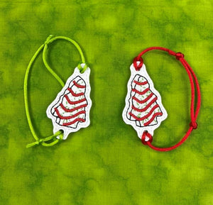 ITH Digital Embroidery Pattern for Bracelet Charm Lil Deb Tree, 2X2 Hoop