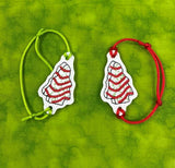 ITH Digital Embroidery Pattern for Bracelet Charm Lil Deb Tree, 2X2 Hoop