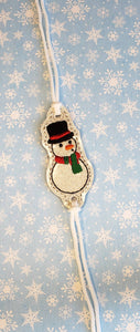 ITH Digital Embroidery Pattern for Bracelet Charm Snowman I, 2X2 Hoop