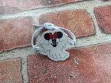 ITH Digital Embroidery Pattern for Bracelet Charm Minnie Ghost, 2X2 Hoop