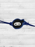 ITH Digital Embroidery Pattern for Bracelet Charm Set of 4 Ninja Heads, 2X2 Hoop