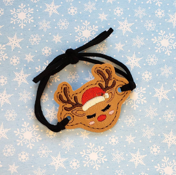 ITH Digital Embroidery Pattern for Bracelet Charm Sweet Face Reindeer, 2X2 Hoop