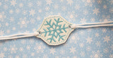 ITH Digital Embroidey Pattern for Bracelet Charm Snowflake, 2X2 Hoop