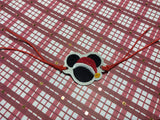 ITH Digital Embroidery Pattern for Bracelet Charm Santa Mr Mouse, 2X2 Hoop