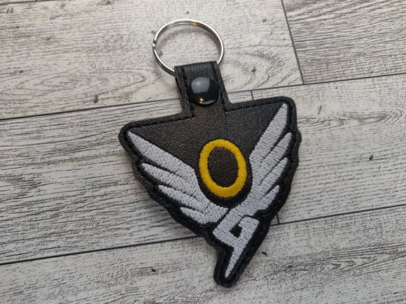 ITH Digital Embroidery Pattern for Mercy OW Snap Tab / Key Chain, 4X4 Hoop