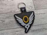 ITH Digital Embroidery Pattern for Mercy OW Snap Tab / Key Chain, 4X4 Hoop