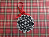 ITH Digital Embroidery Pattern for Darth Snowflake Ornament, 4X4 Hoop