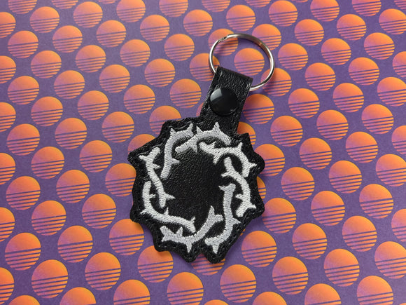 ITH Digital Embroidery Pattern for Bad Omens Snap Tab ? Key Chain, 4X4 Hoop