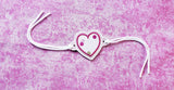 ITH Digtital Embroidery Pattern for Bracelet Charm Applique Heart, 2X2 Hoop