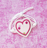 ITH Digtital Embroidery Pattern for Bracelet Charm Applique Heart, 2X2 Hoop