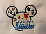 ITH Digital Embroidery Pattern for Here For The Snacks Stand Alone Design, 5X7 Hoop