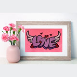 ITH Digital Embroidery Pattern for Winged LOVE Stand Alone, 5x7 Hoop