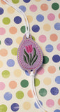 ITH Digital Embroidery Pattern for Bracelet Charm Tulip Sketch Egg, 2X2 Hoop